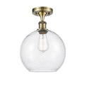 1 Light Semi-Flush Mount in Antique Brass K5300