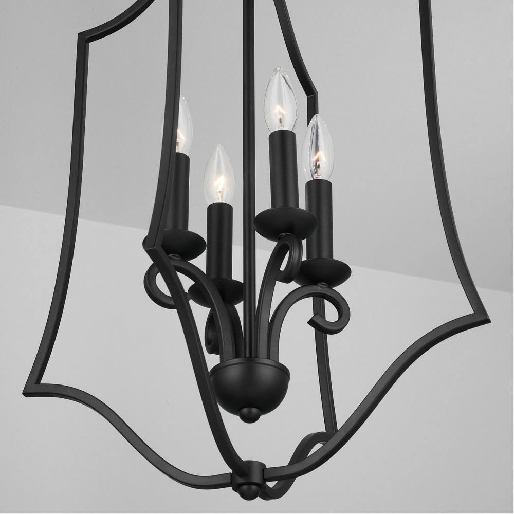 4 Light Matte Black Foyer R947190
