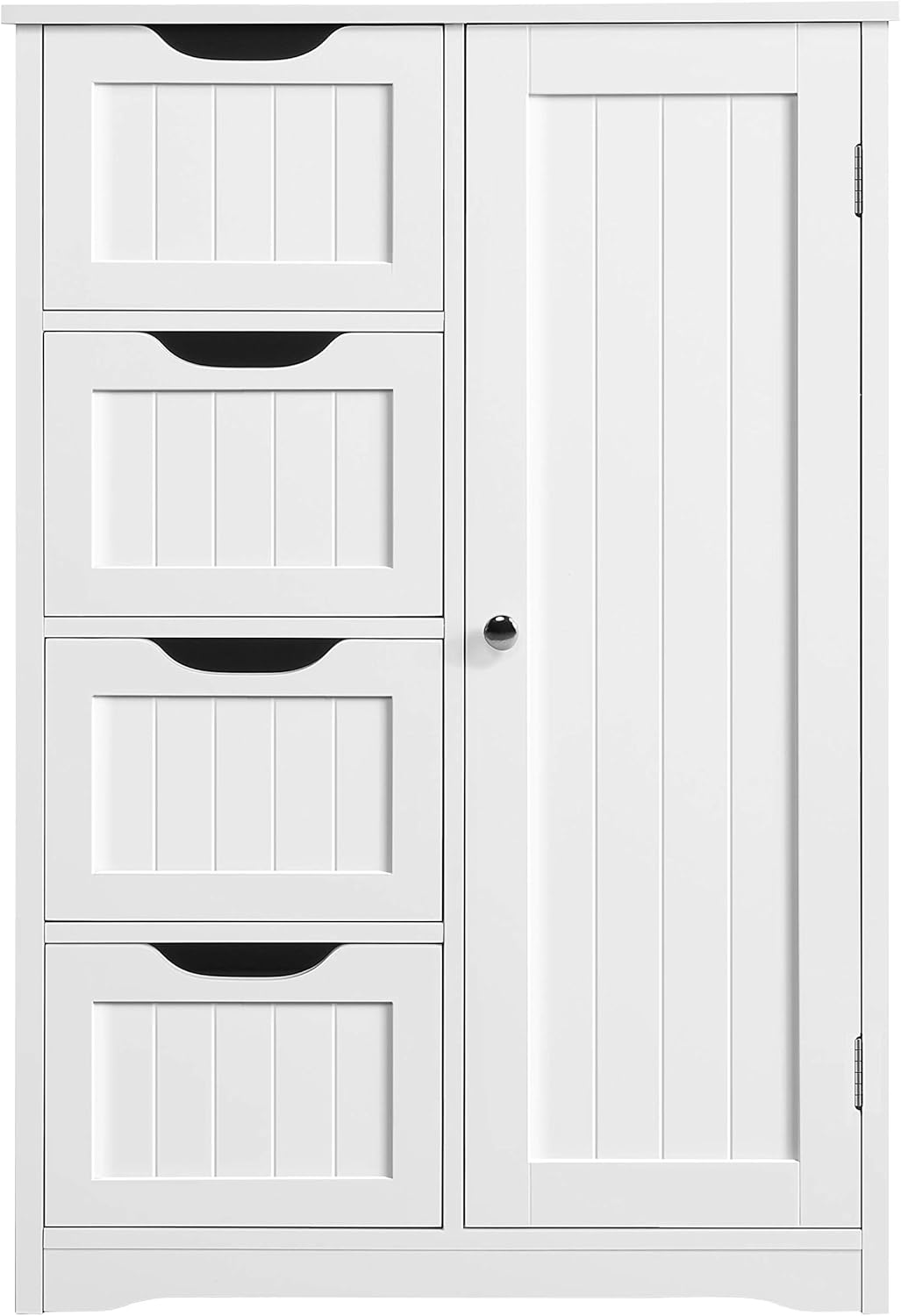 Gray 4 Drawer Bathroom Floor Cabinet W65883