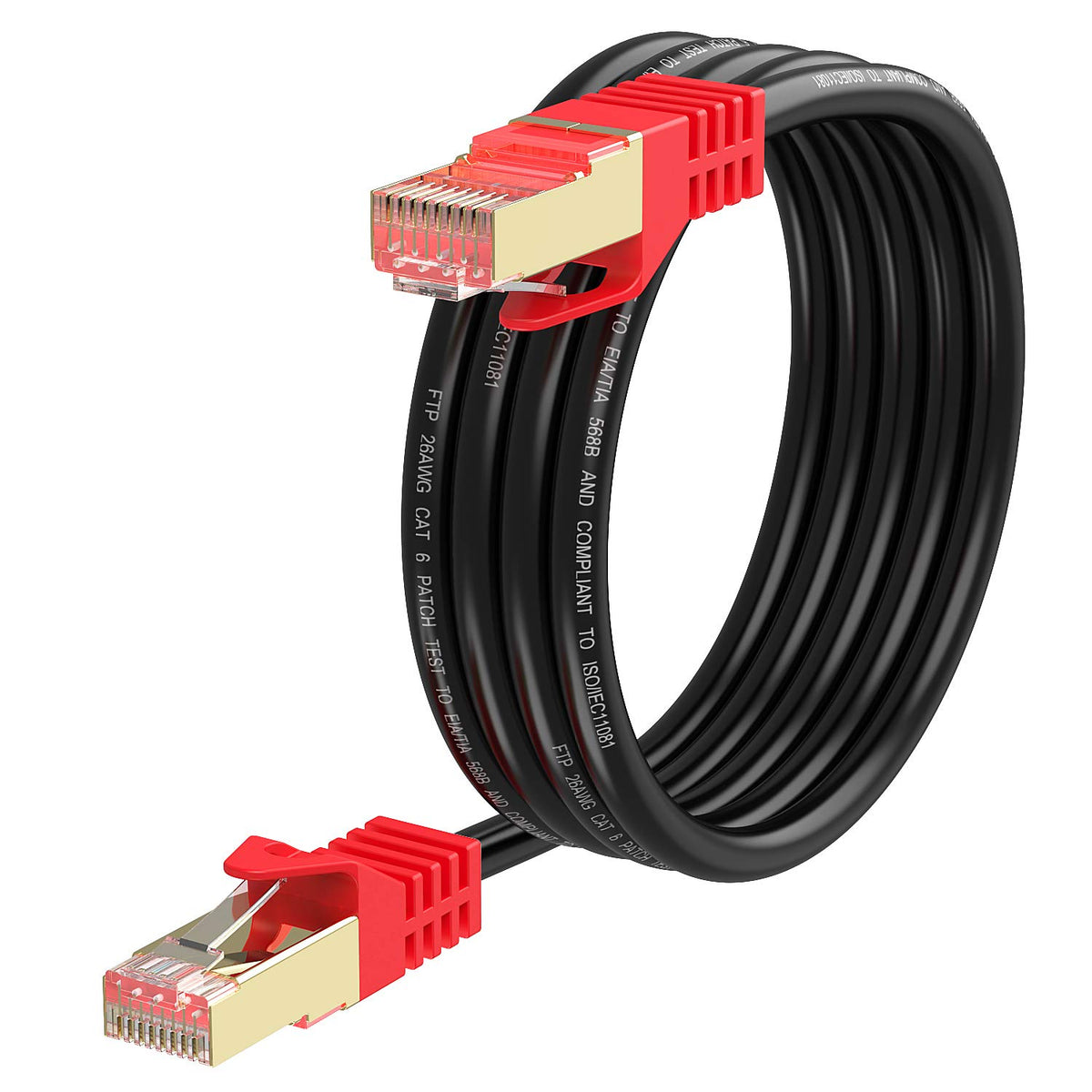 Outdoor Cat 6 Ethernet Cable 400ft 26AWG Heavy-Duty FTP Waterproof Direct Burial D89155