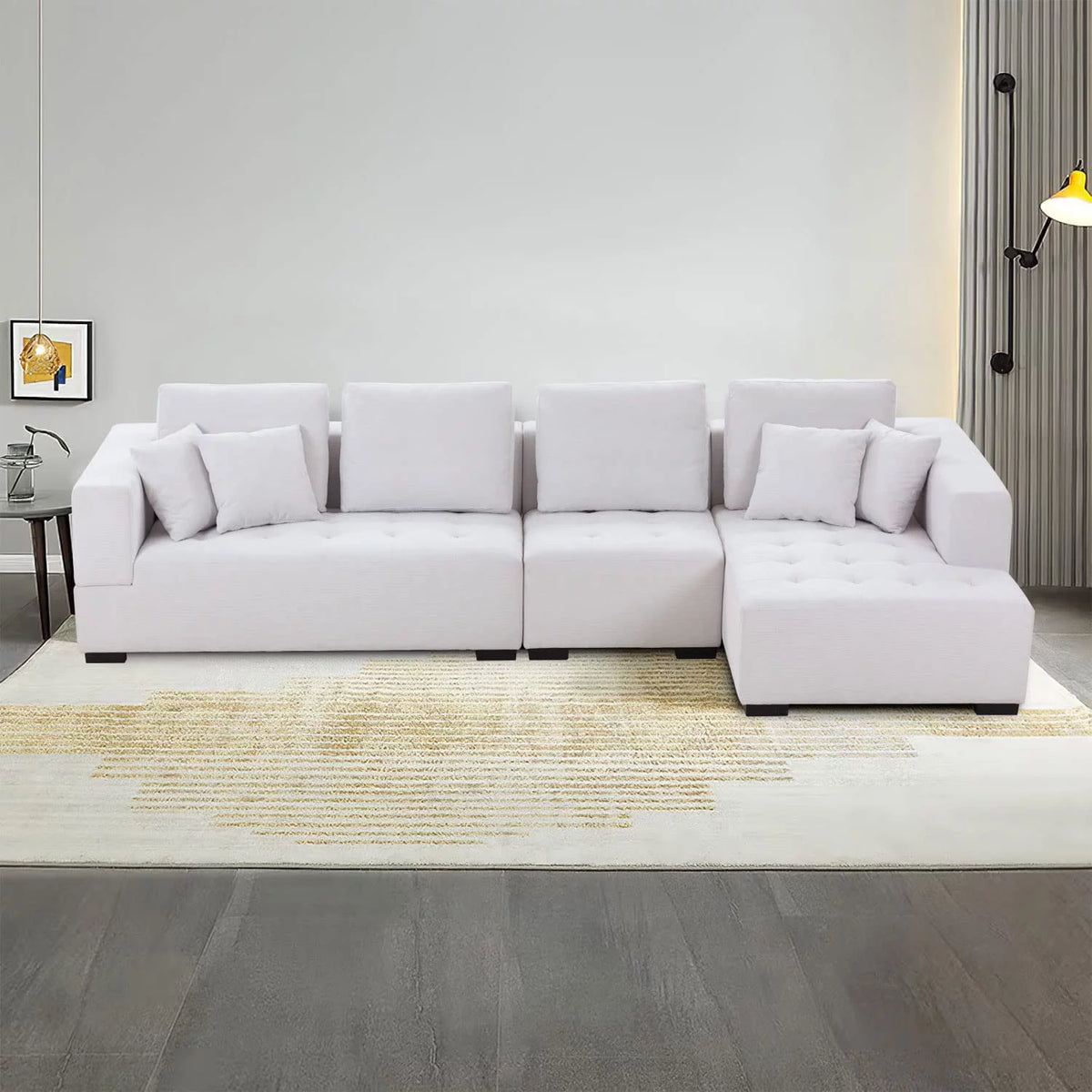 134.6'' L-Shape Sectional Sofa with Chaise Lounge A85561
