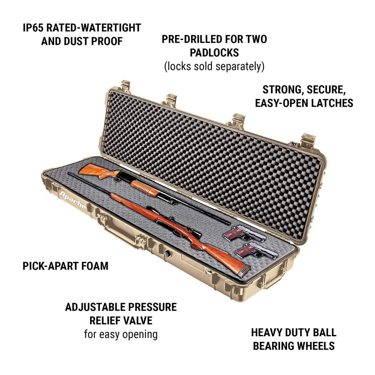 Tan Long Protective Rifle Case H7296