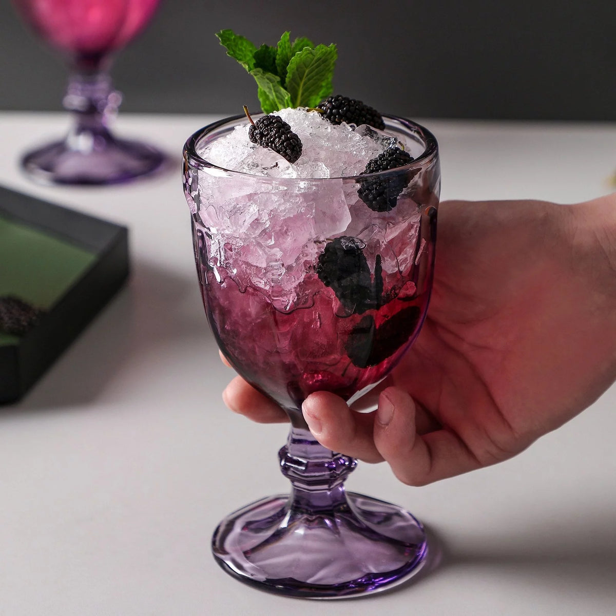 Blue-Purple Beverage Glass Goblets Z329360