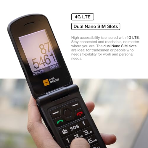 4G LTE Unlocked IP68 Waterproof Dual SIM Flip Phone H932585