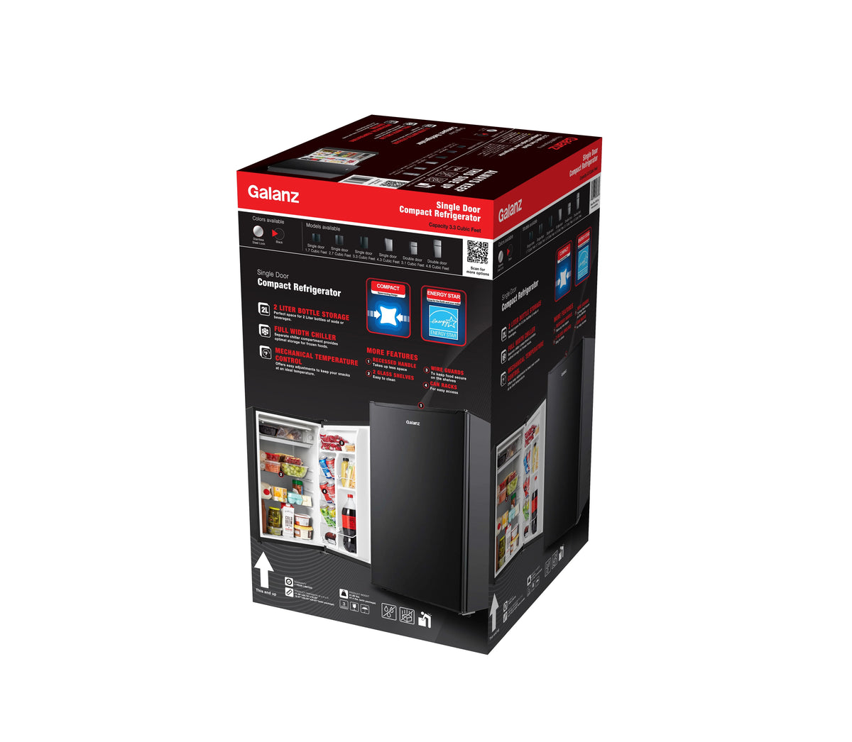 3.3 Cu ft Black Mini Fridge I3983