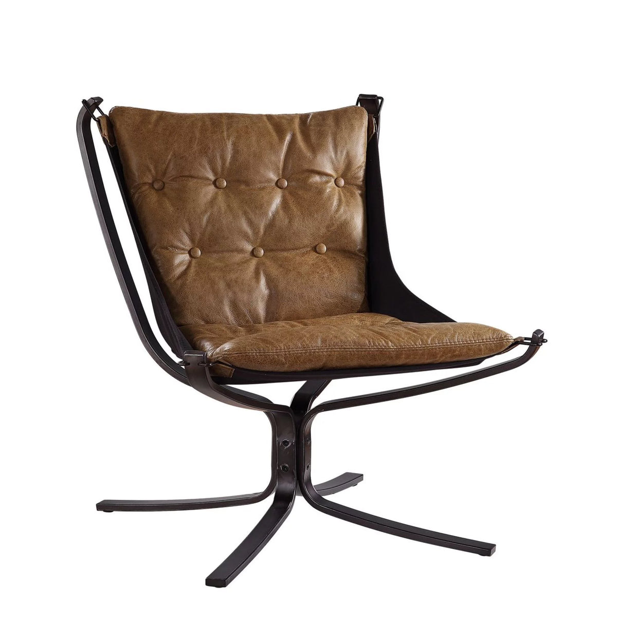 Coffee Top Grain Leather Accent Chair M40940