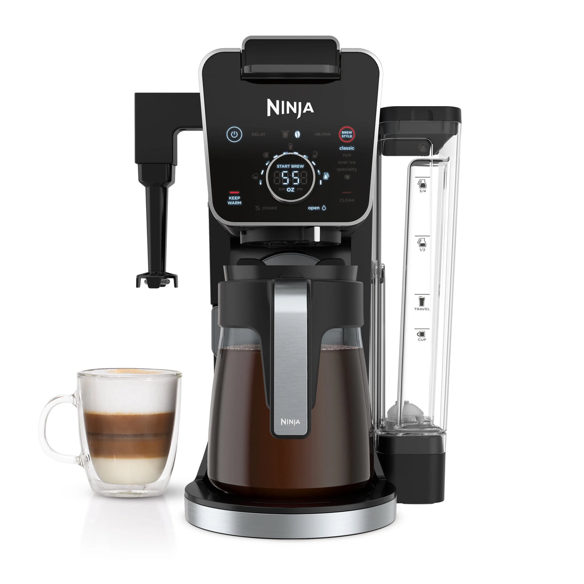 Single-Serve 12-Cup Glass Carafe Coffee Maker I25747