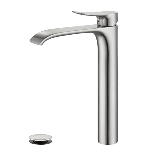 Brushed Nickel Single Handle Waterfall Vessel Sink Faucet N944