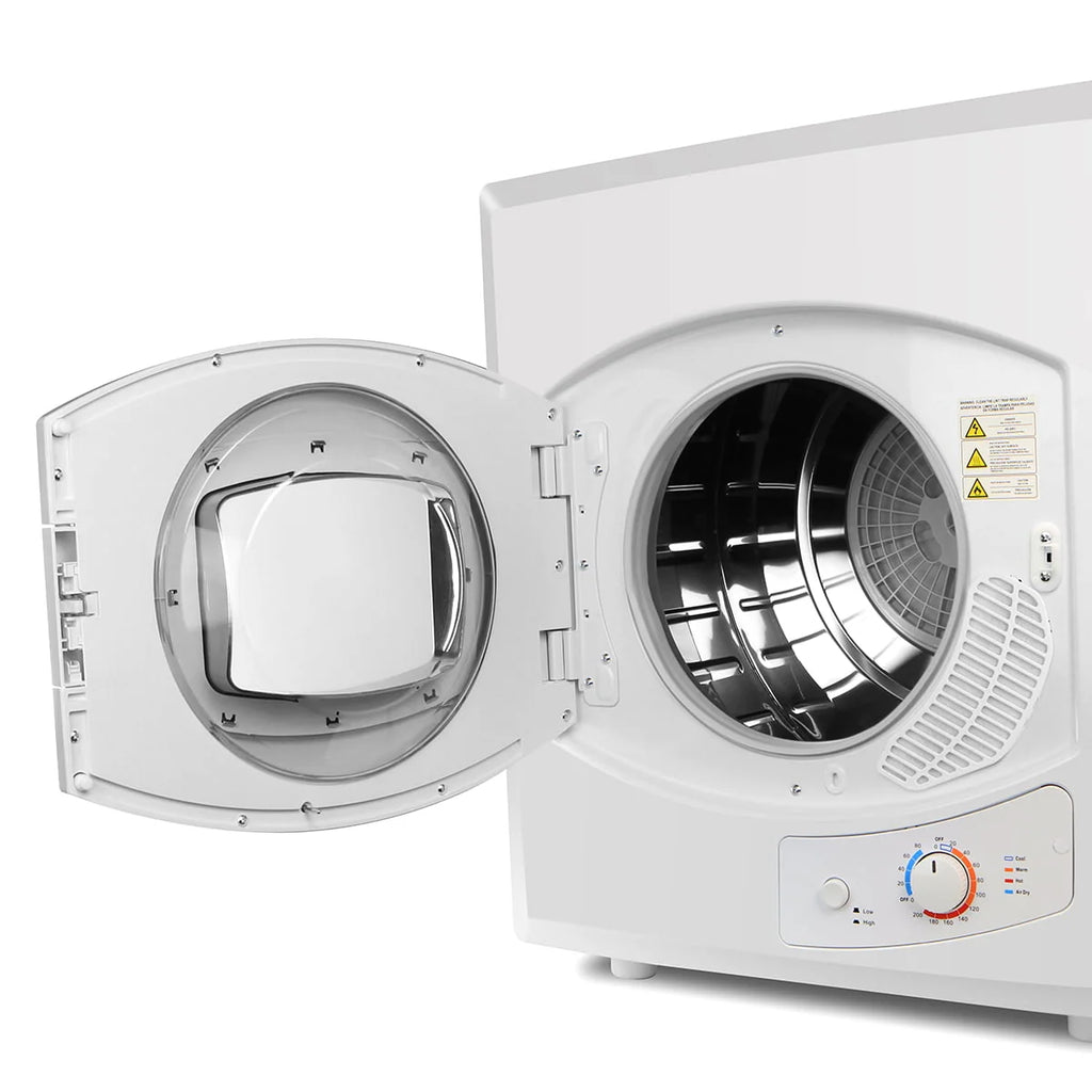 White Electric Compact Front Load Laundry Dryer T3195