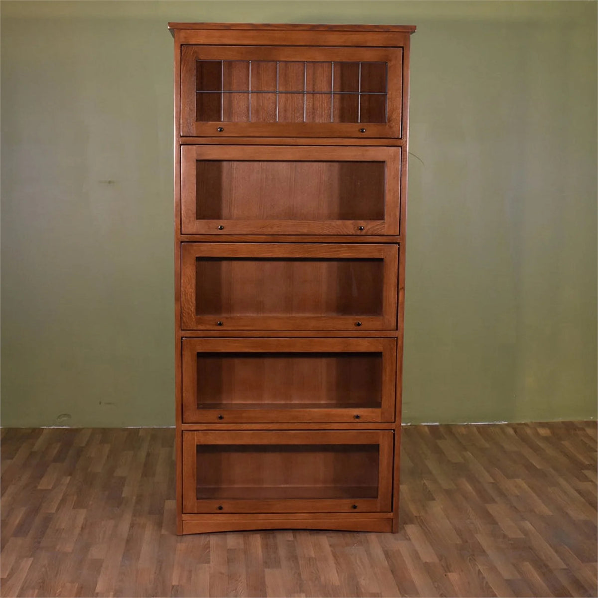 Brown Wood Barrister Bookcase O5045