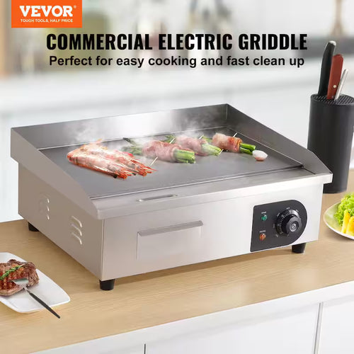 22 in. Countertop Stainless Steel Electric Griddle Y25189