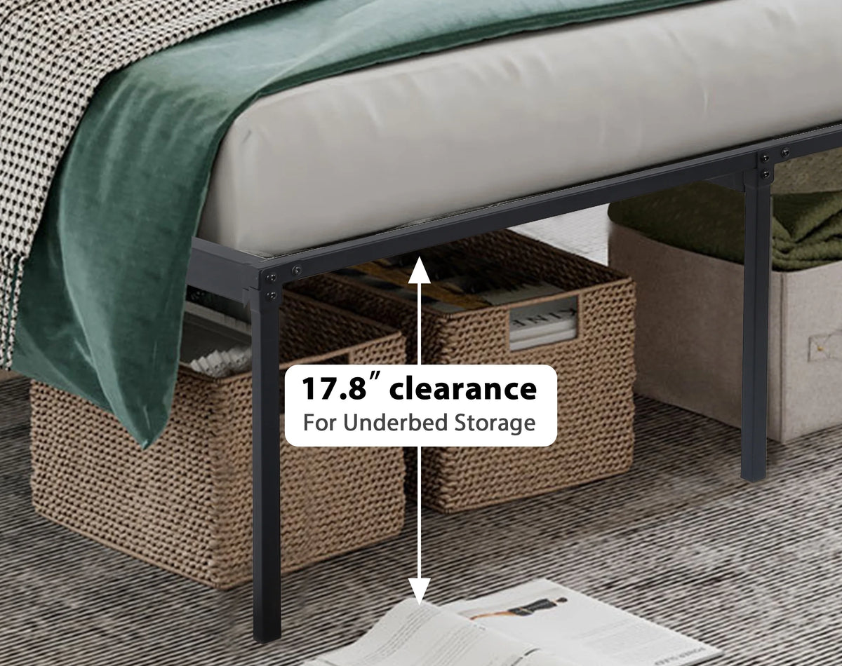 King Size 18 Inch Metal Platform Bed Frame I310