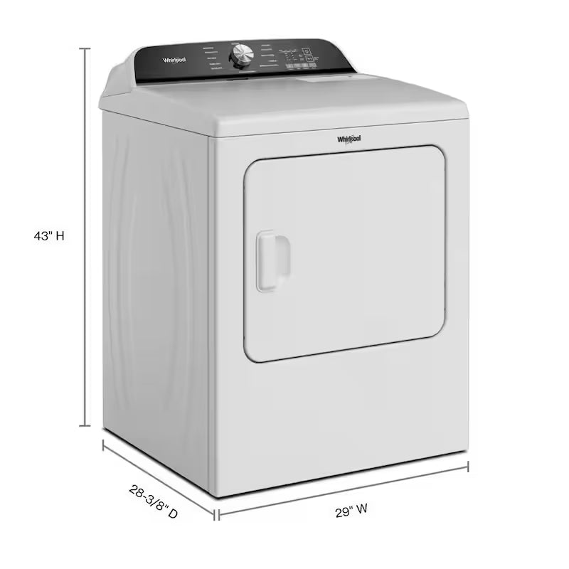 7.0 cu.ft. Vented Top Load Gas Dryer in White V84740