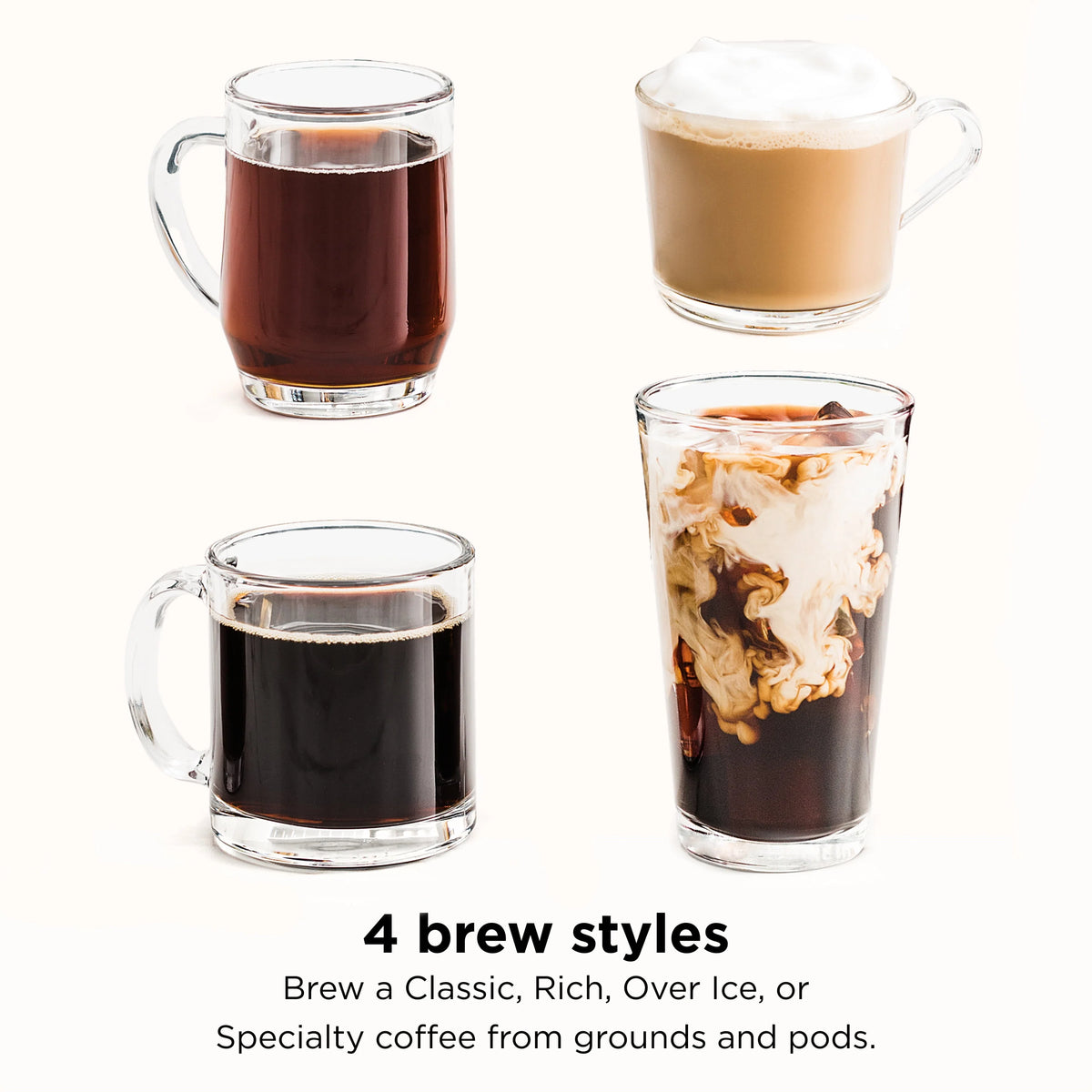 Single-Serve 12-Cup Glass Carafe Coffee Maker I25747