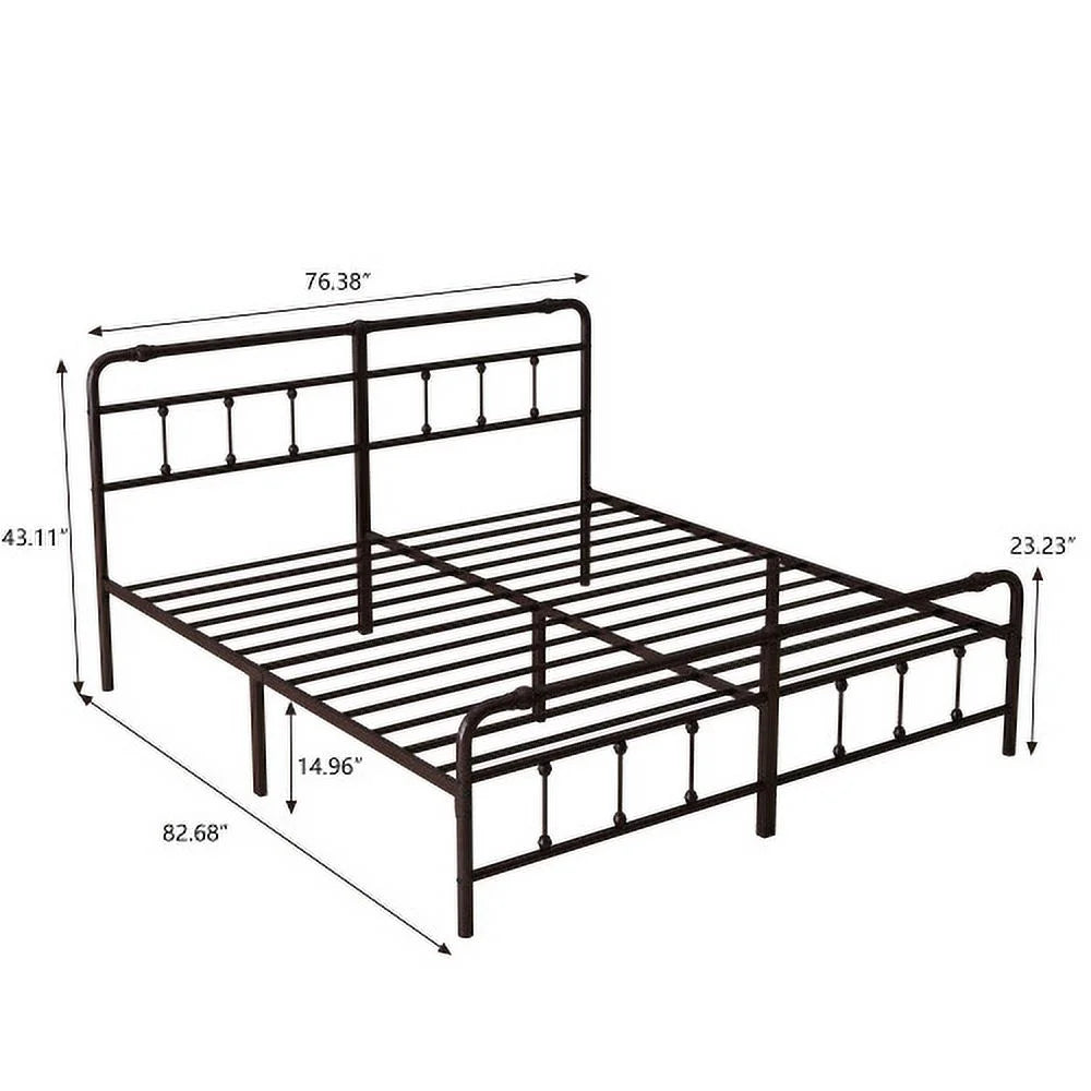 King Size Metal Platform Bed Frame O582485