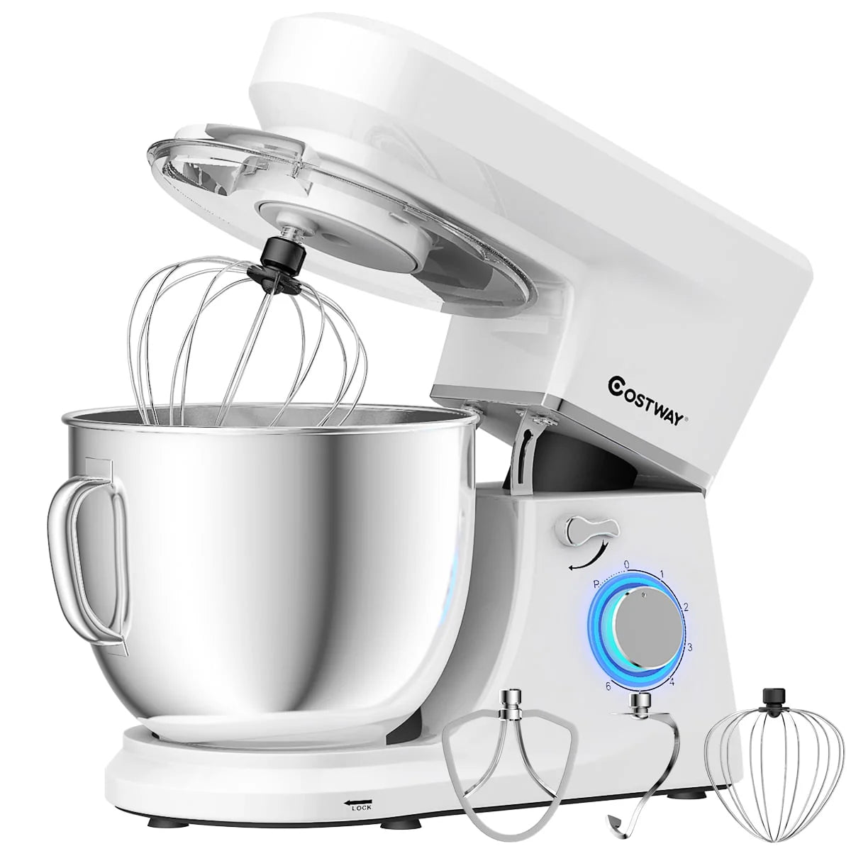 7.5 Qt 6 Speed 660W Tilt-Head Stand Mixer White O980