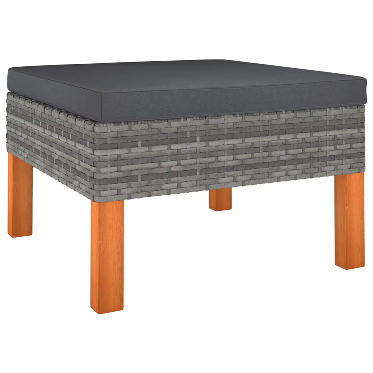 6 Piece Patio Set with Cushions Poly Rattan Gray B1604