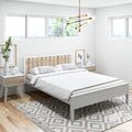 Queen Bed Frame with Headboard Solid Wood Platform Bed N154