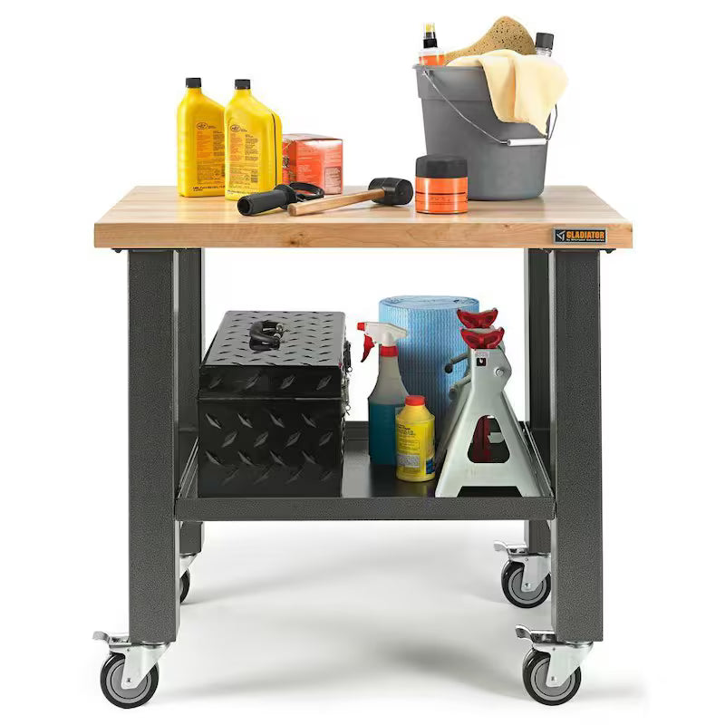 3 ft. Mobile Workbench with Hardwood Top P603