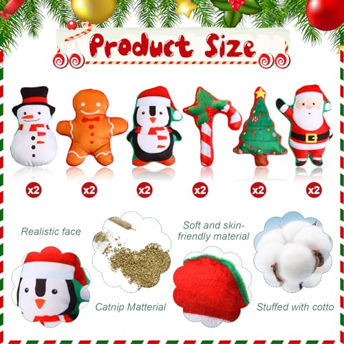 12 Pieces Catnip Filled Plush Cat Toys Z31707