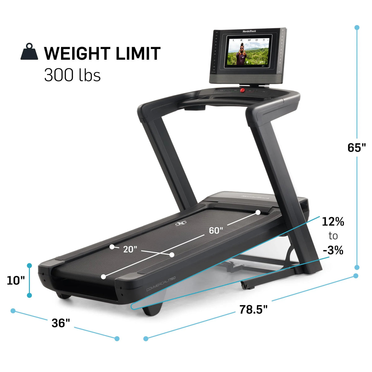 Treadmill with 14” Pivoting Touchscreen P80289