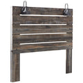 Queen Slat Panel Headboard with Sconces in Brown X874200