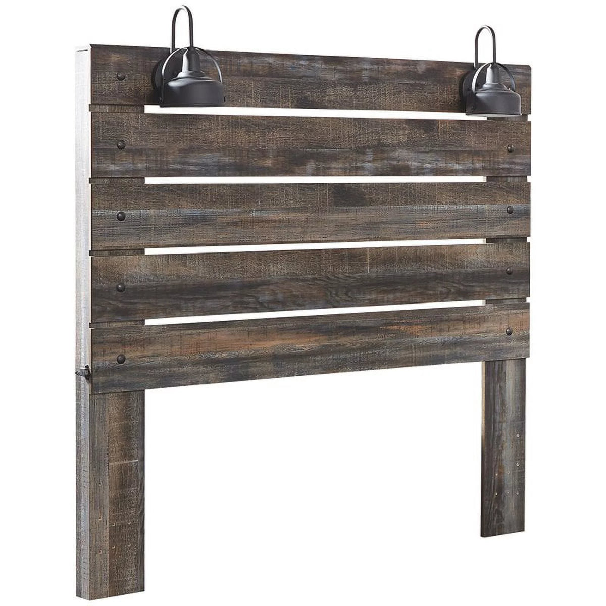 Queen Slat Panel Headboard with Sconces in Brown X874200