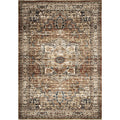 Rust Floral Area Rug P912217
