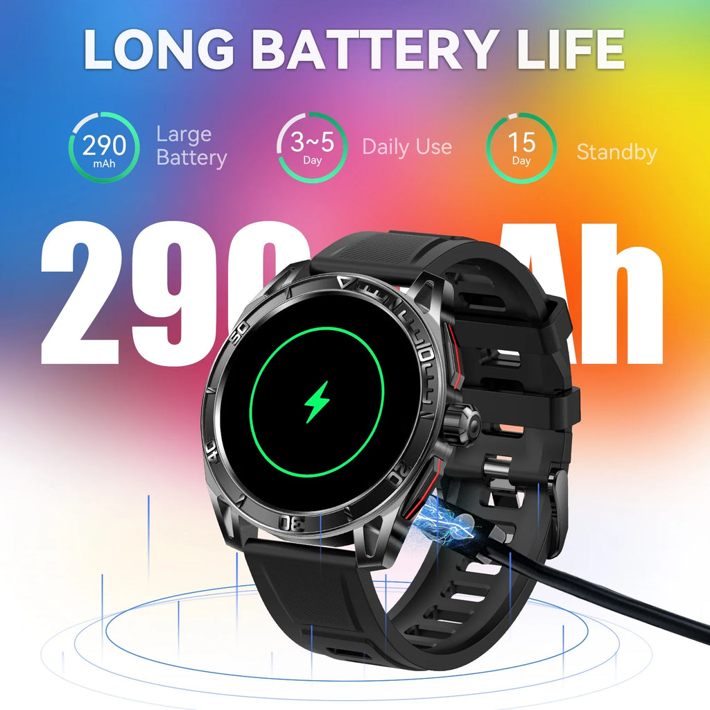 Smart Watch for Men 1.43'' HD AMOLED Screen Fitness Tracker Y141364