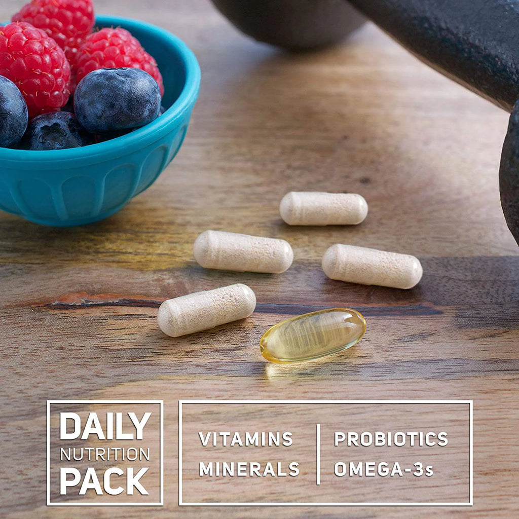 Daily Nutrition Packs with Vitamins, Minerals, Omega-3s and Probiotics, 30 Count H84844