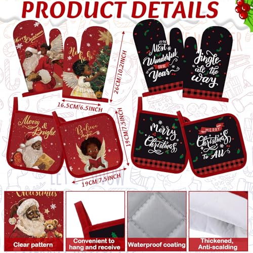 12 Pcs Christmas Kitchen Towels Pot Holders and Oven Mitts Set Y2978