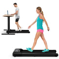 0.6-3.8MPH Walking Pad Under Desk Treadmill Black Z8978