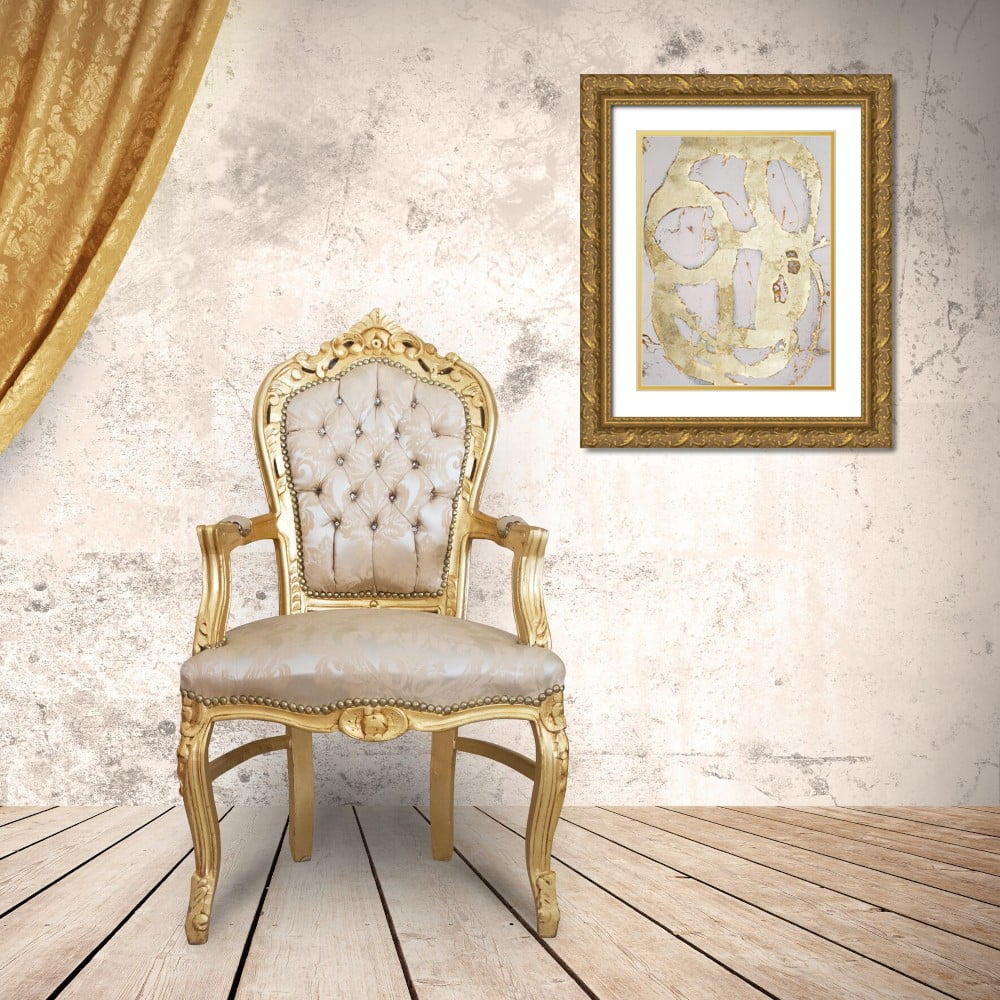 Gold Ornate Wood Framed Art Print V731