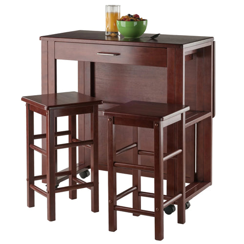 3-Pc Space Saver Set Walnut Finish S8325
