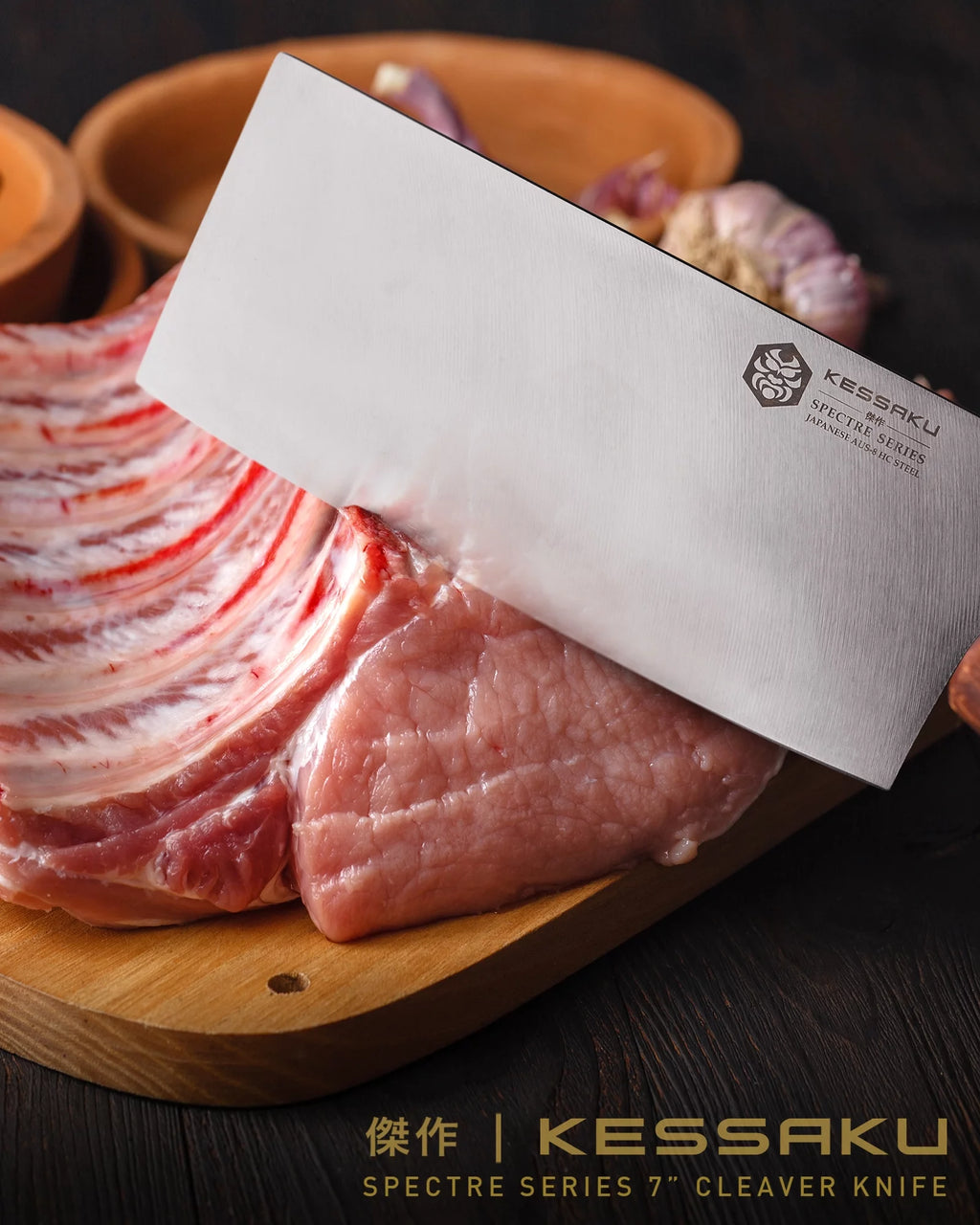 7 inch Forged Japanese High Carbon Stainless Steel Meat Cleaver A95237