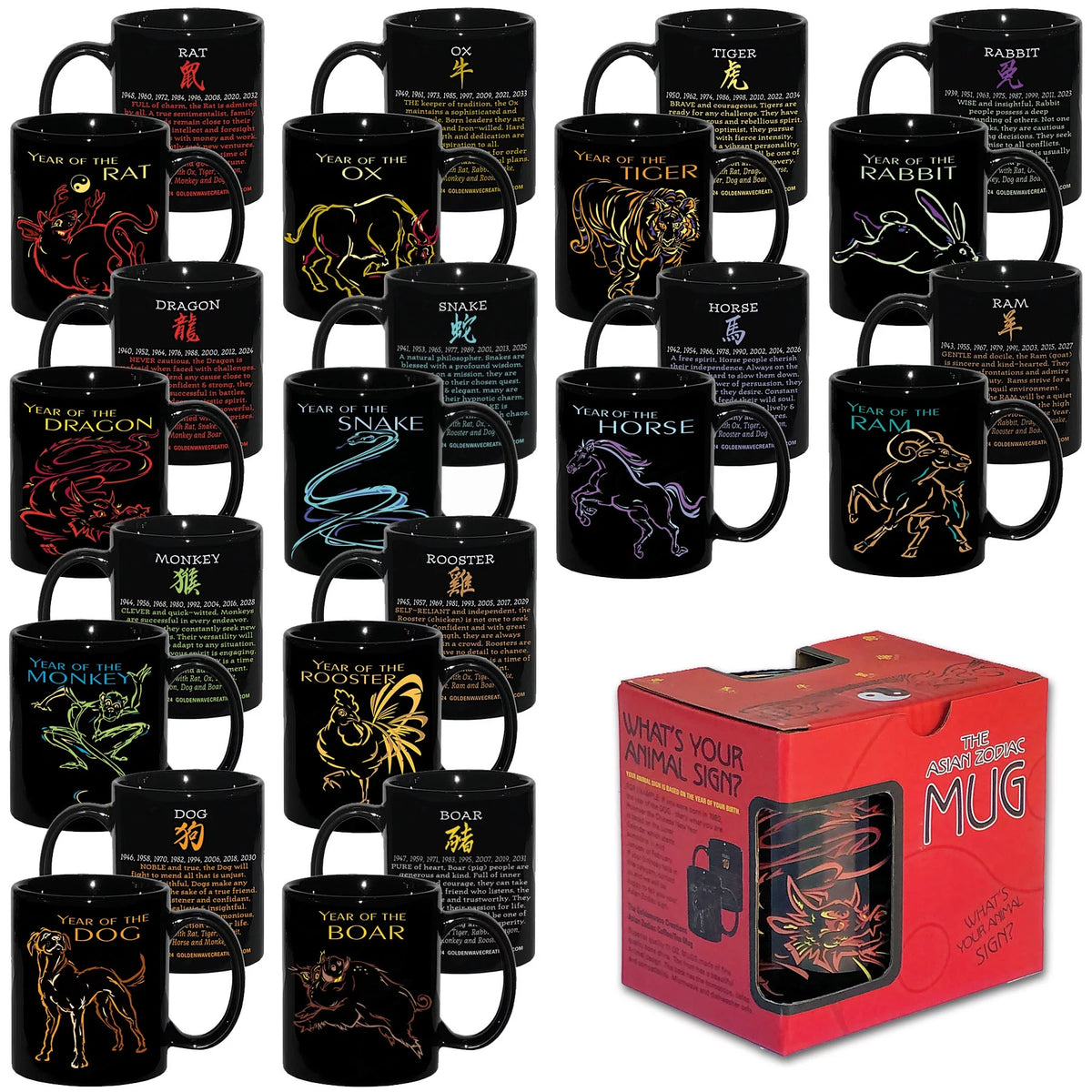 Chinese New Year of the RABBIT 3 Piece Mug Gift Set Y907127