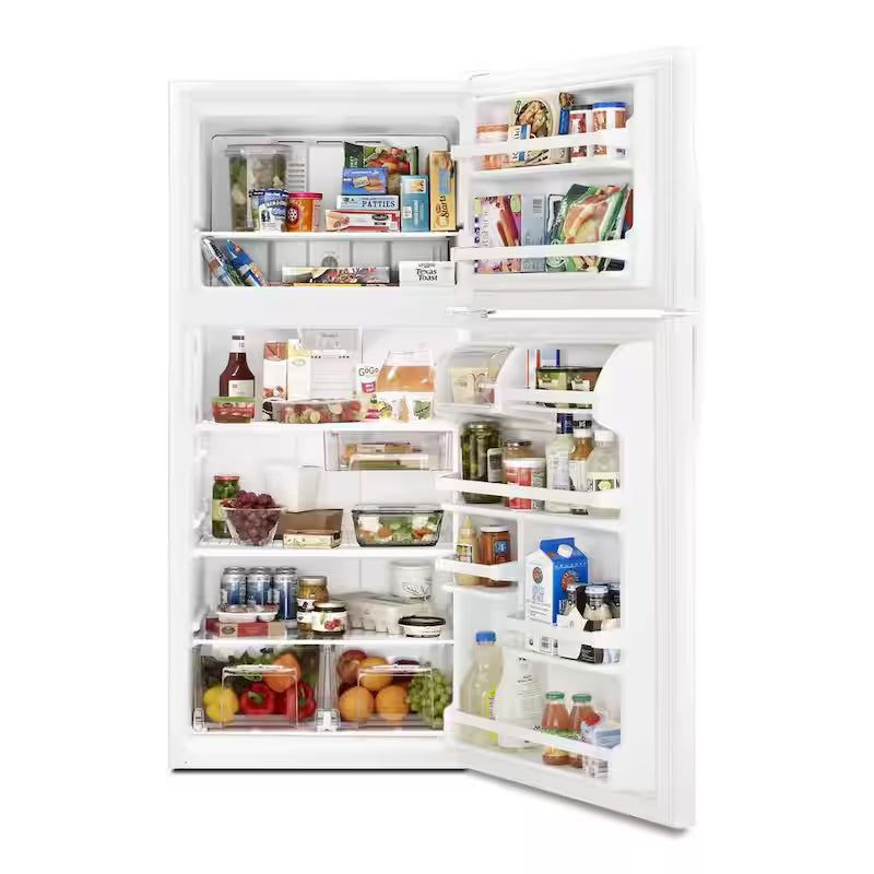 White Top Freezer Refrigerator N389