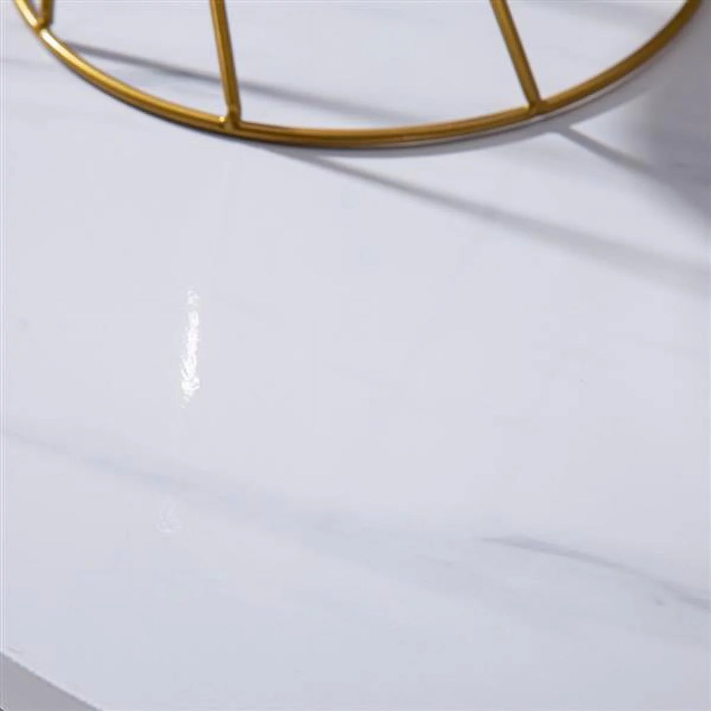White Round Marble Side Table P70533