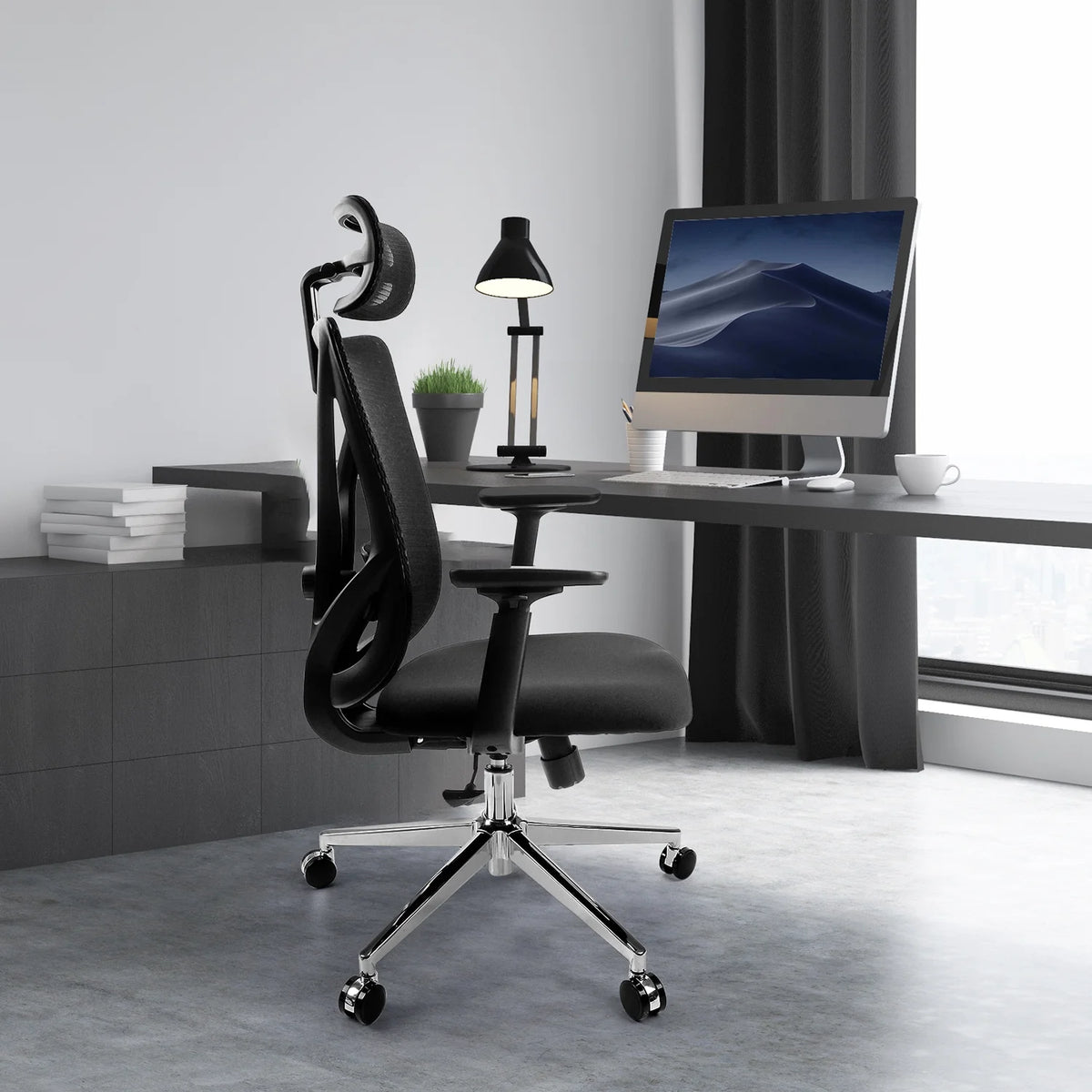 Black Ergonomic High Back Office Chair with Lumbar Support P3706