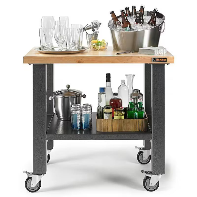 3 ft. Mobile Workbench with Hardwood Top P603