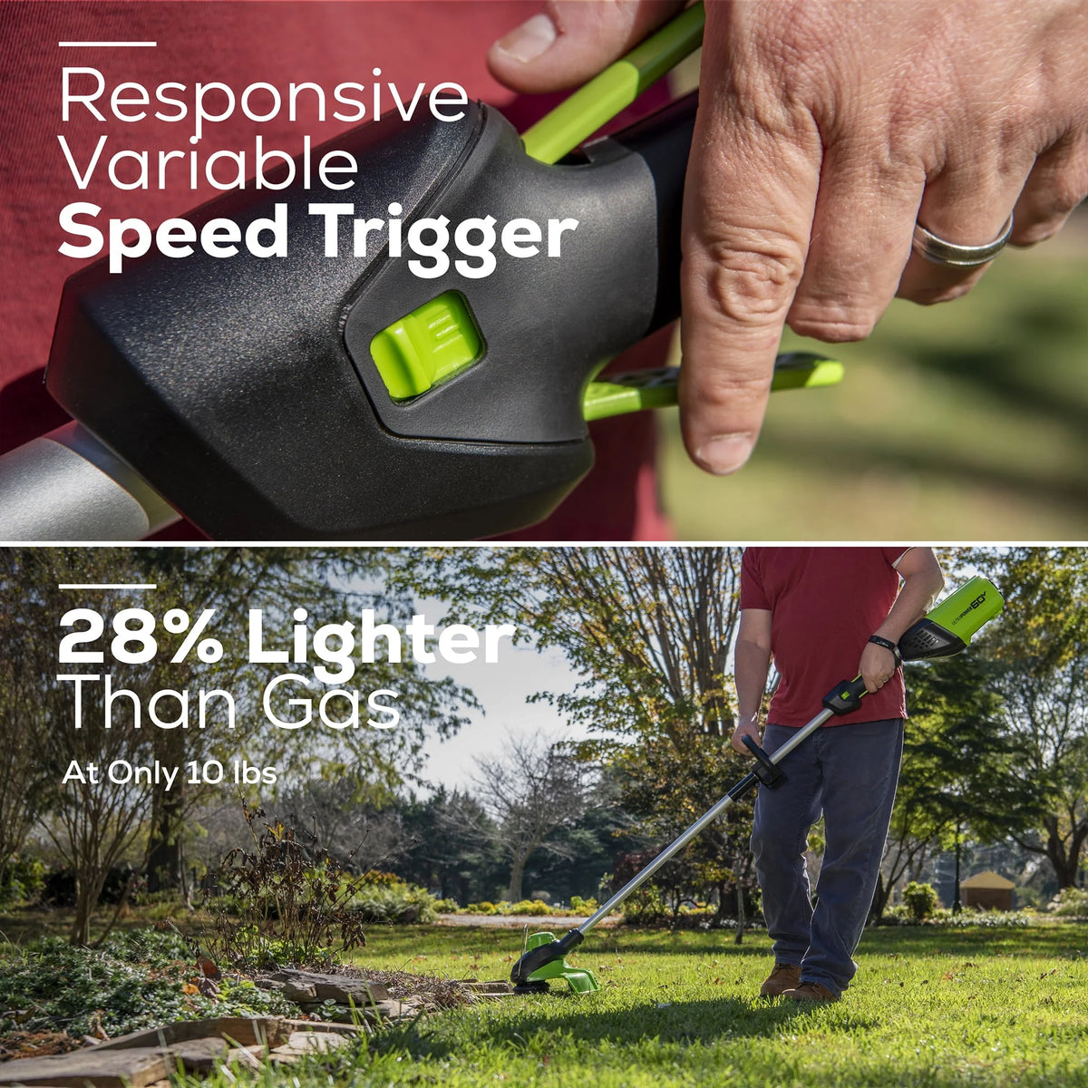 60V Cordless Battery String Trimmer with 2.0Ah Battery & Charger G970133