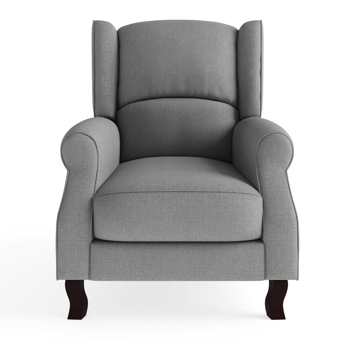 Modern Wingback Linen Fabric Accent Recliner Chair Dark Grey S265