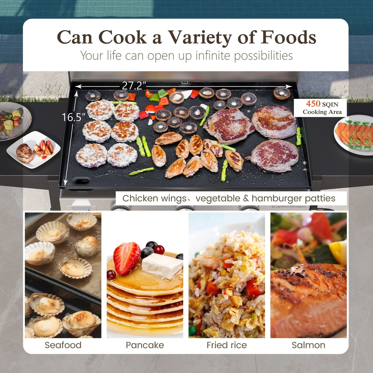 3-Burner Propane Gas Griddle F7312